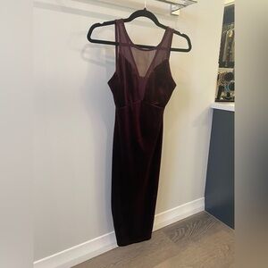 Elegant Deep Purple Velvet Dress